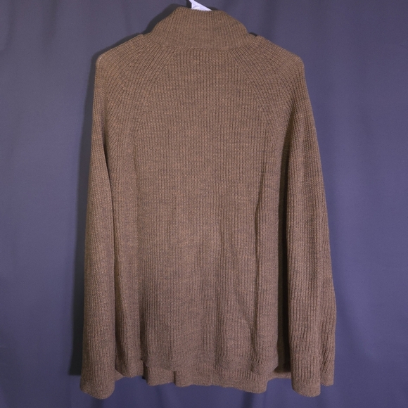 NWT Linda Anderson Knit Poncho Tan One‎ Size Buttons Cottage Core Light Academia - Picture 7 of 7